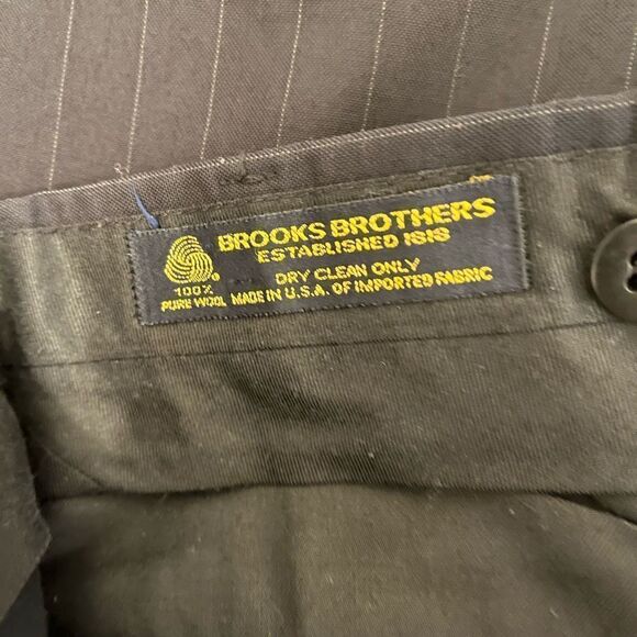 Brooks Brothers Wool Black Pinstripe 2 Button Sport Coat Blazer - Picture 12 of 16